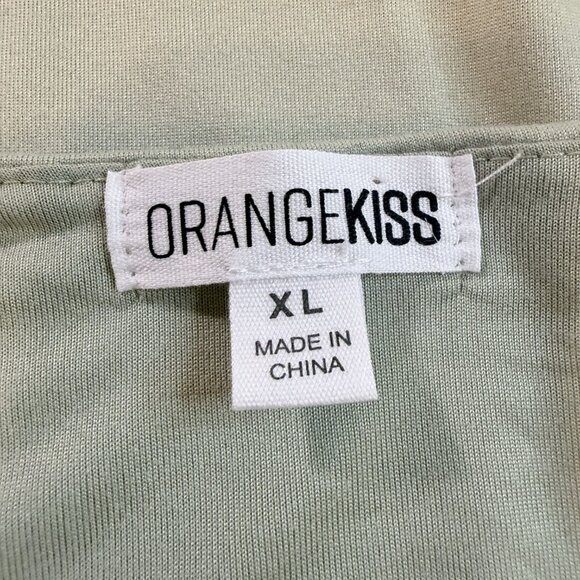 Orange Kiss Green Short Sleeve Top - Picture 3 of 4